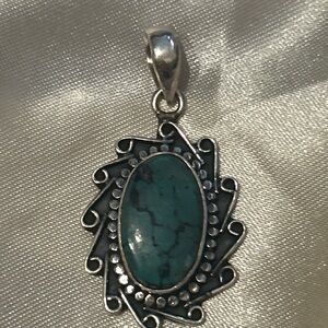 Sterling Silver and Turquoise Pendant
